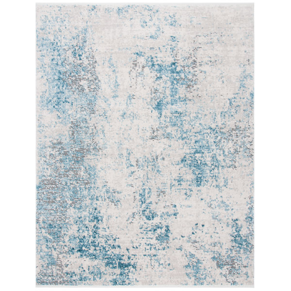 17 Stories Blue/Gray/Cream Rug & Reviews Wayfair